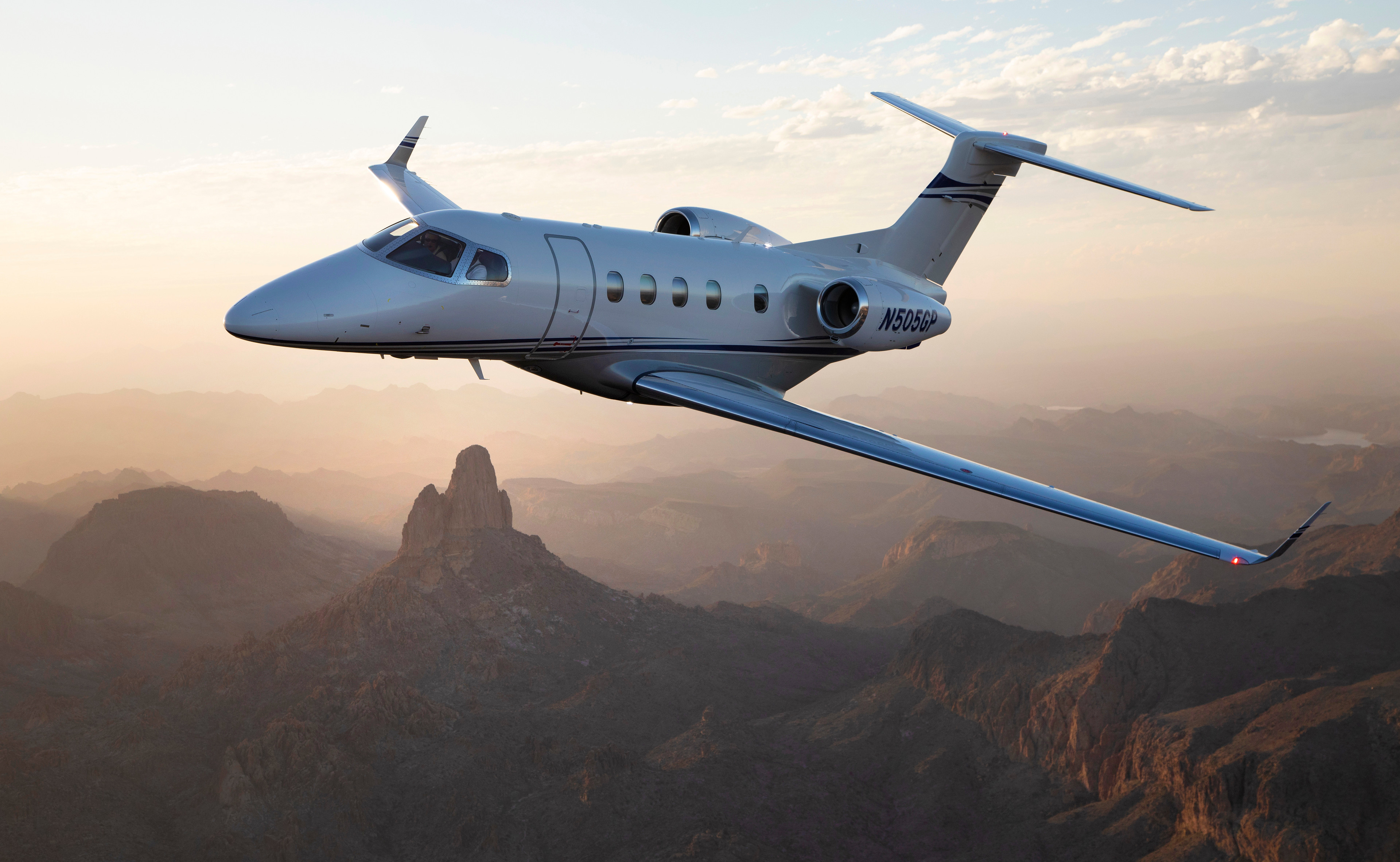 Phenom 300 over the Superstition Mountains