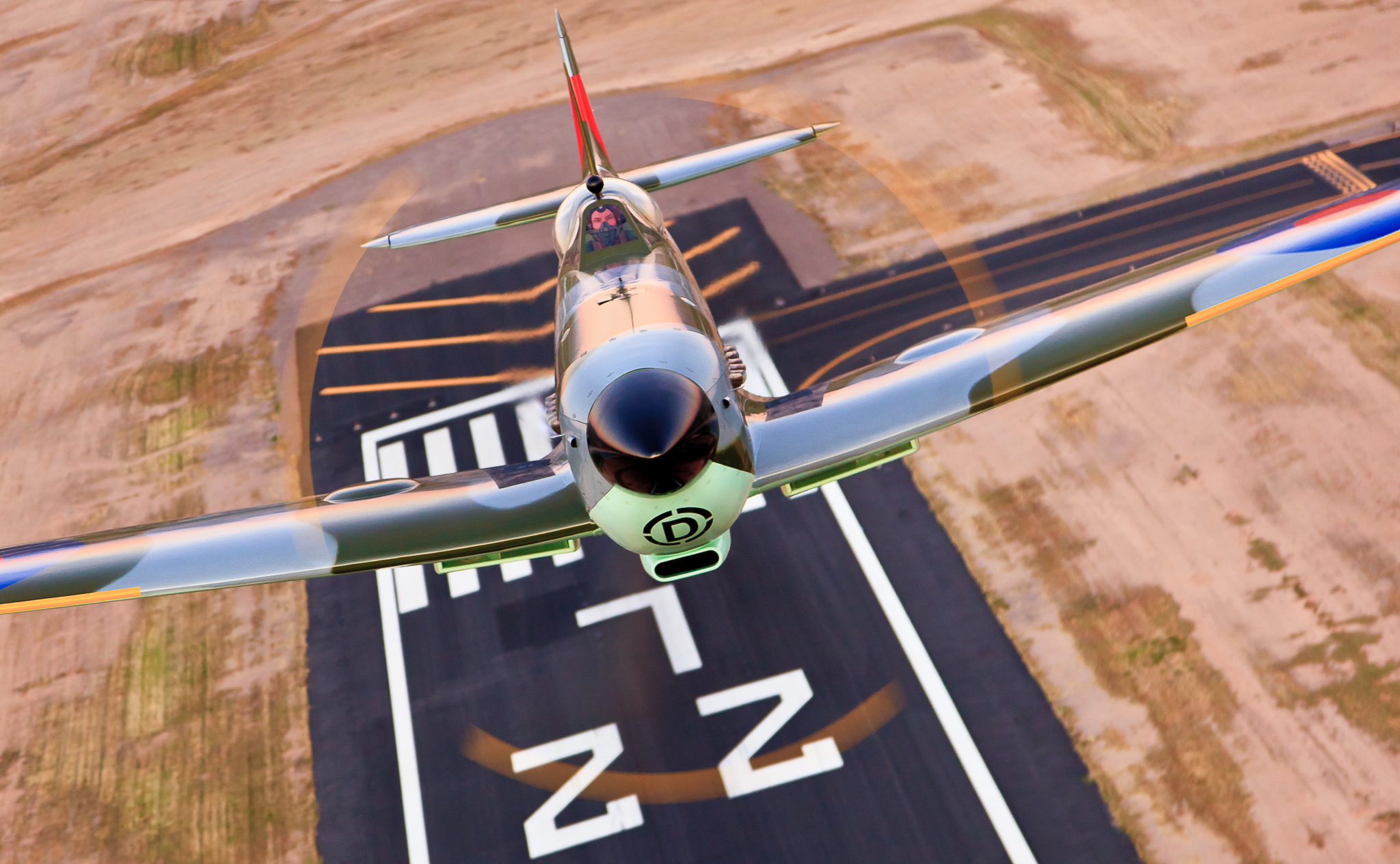 Spitfire head-on air-to-air