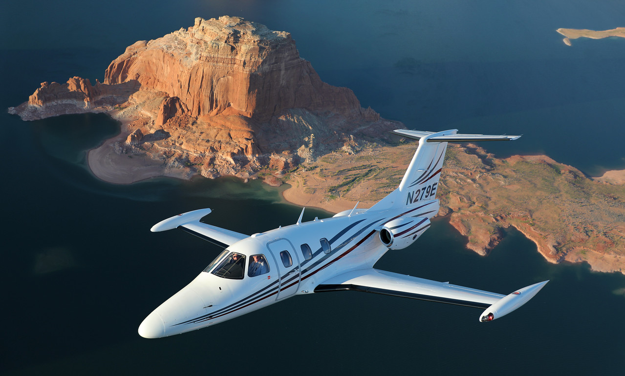 Eclipse jet over Lake Powell